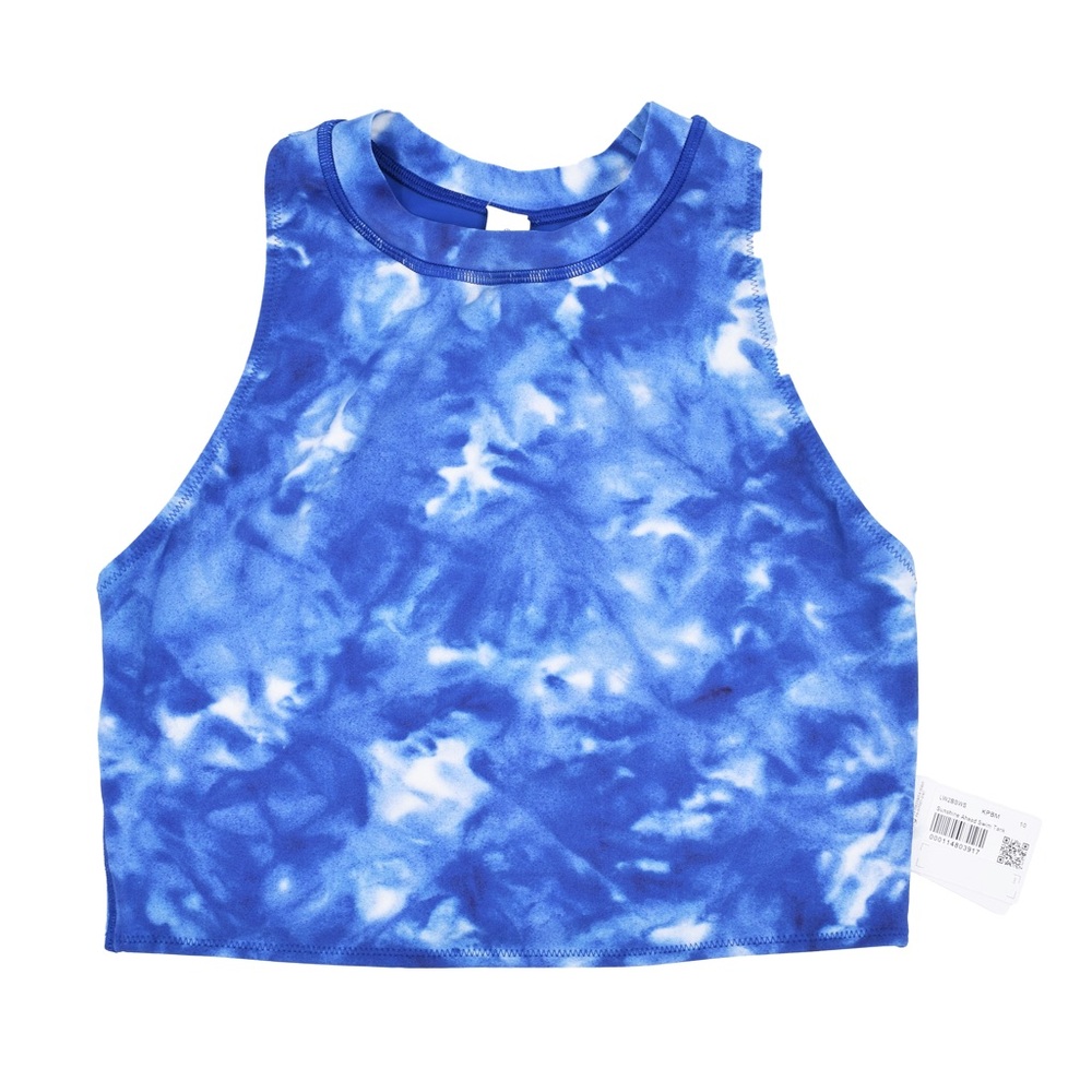 LULULEMON Sunshine Ahead Swim Tank ONLY Spray Dye Blue Size 10 NWT